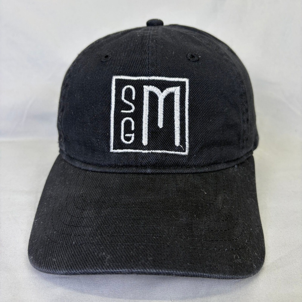 Sportsman Hat SGM Logo Baseball Cap Mens OSFM Black Embroidered Buckle Strap